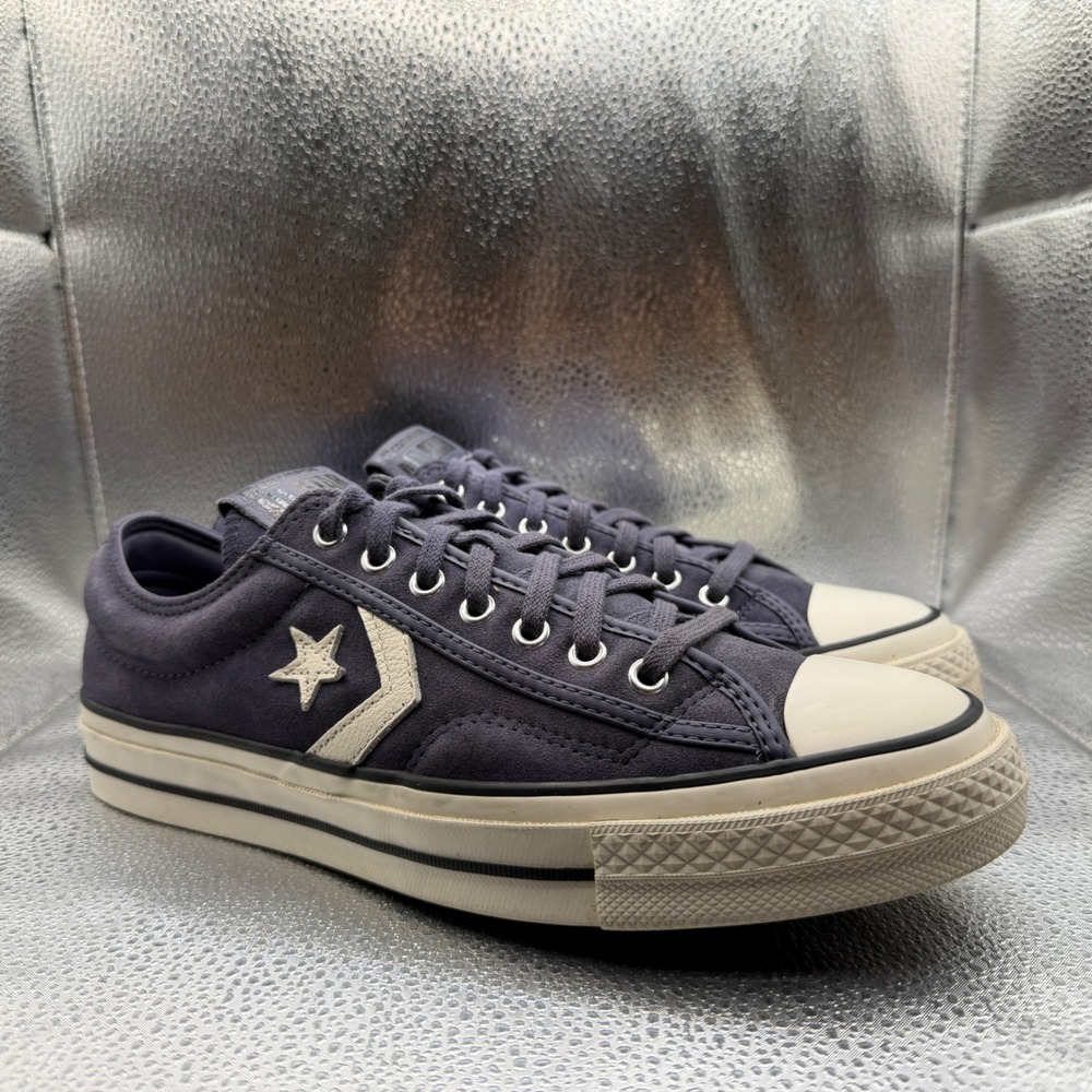 Size 8.5 Converse Star Player 76 Sneakers Mens Gray Excellent Suede Low Top